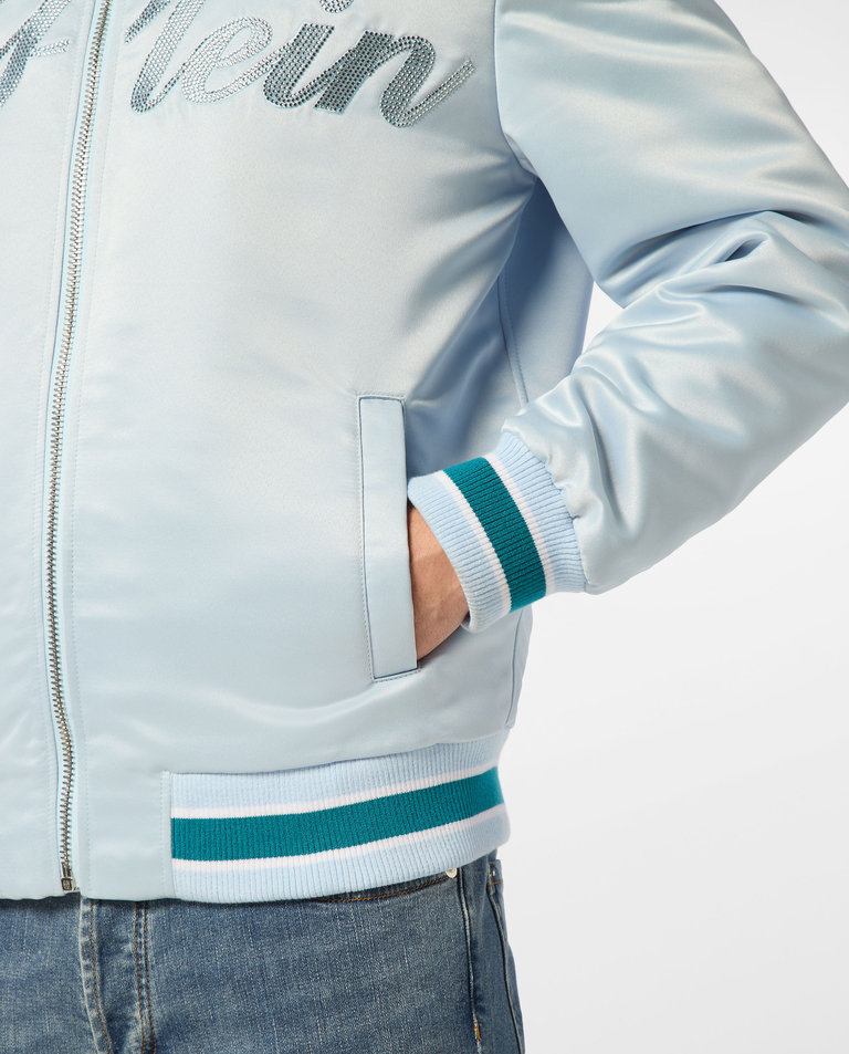 Satynowa kurtka bomber - Image #5