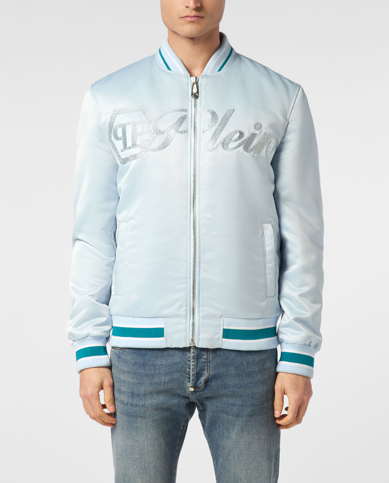 Satynowa kurtka bomber - Image #0