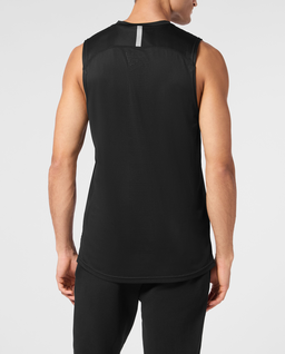 Czarny tank top z logo - Image #2