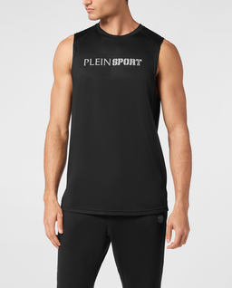 Czarny tank top z logo - Image #0