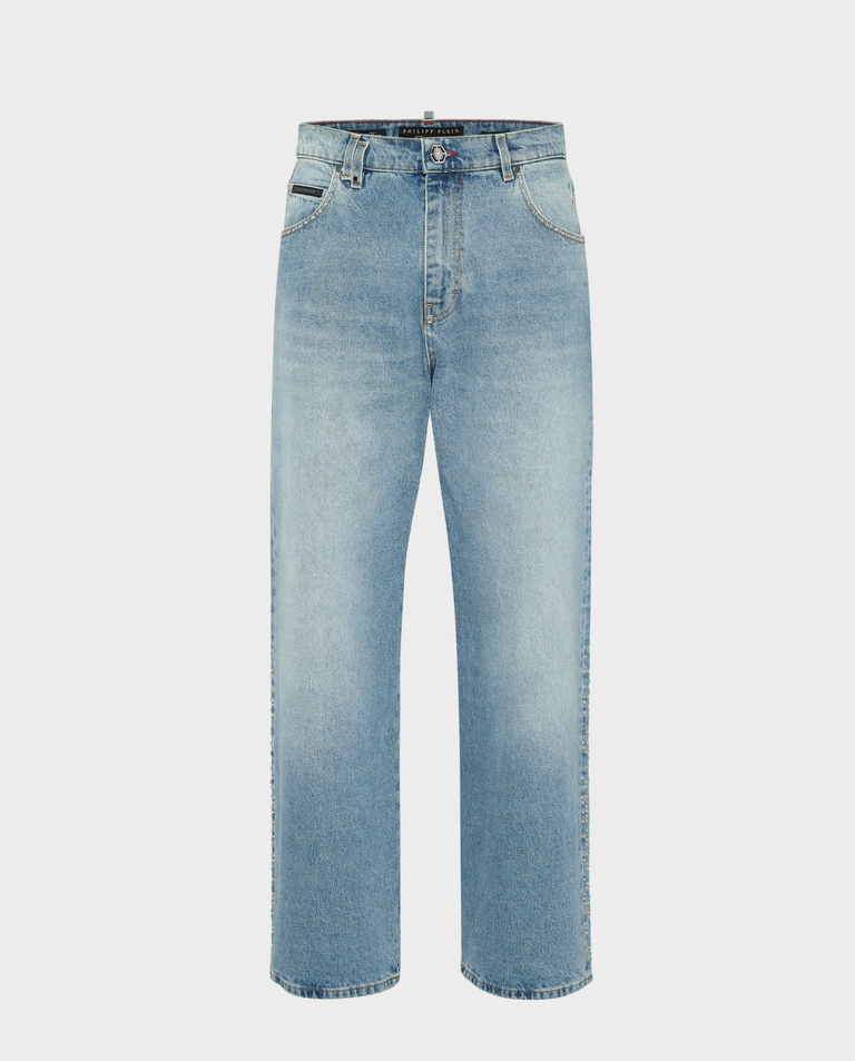 Niebieskie jeansy Beach Boy Fit z ćwiekami