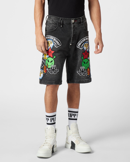 DŻINSOWE SZORTY FERMENTERA - Image #0