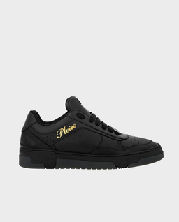Czarne skórzane sneakersy - Image #0