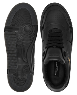 Czarne skórzane sneakersy - Image #3