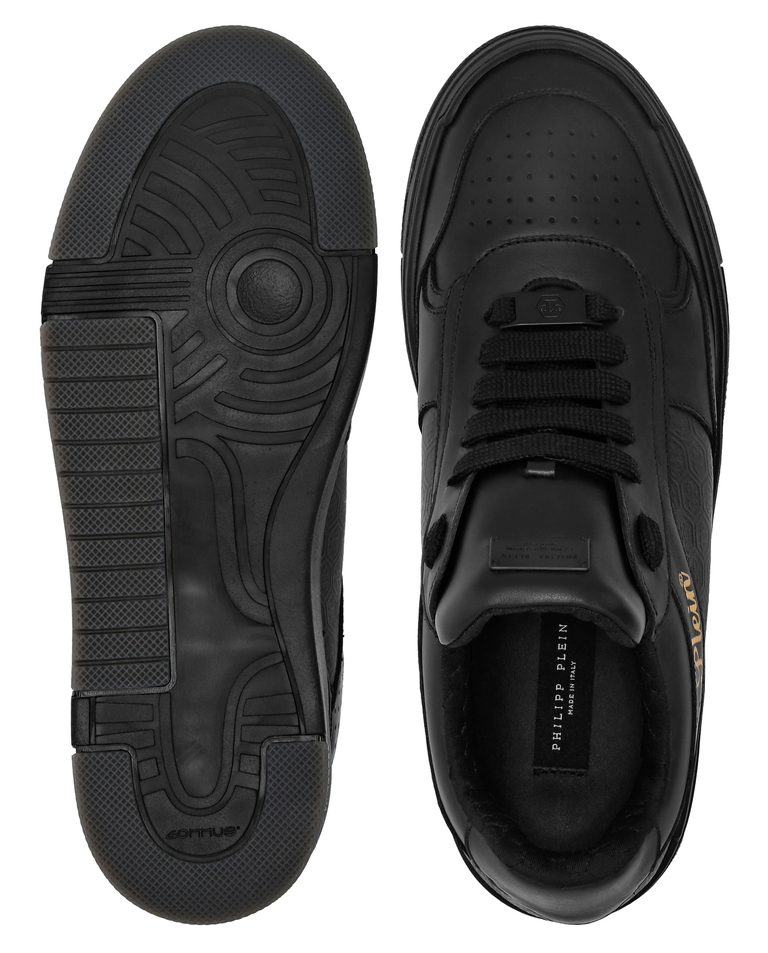 Czarne skórzane sneakersy - Image #3