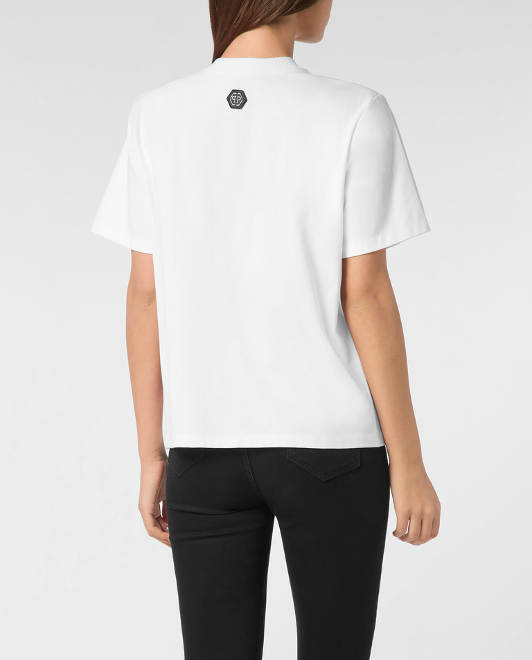 Biała bawełniana koszulka Man Fit - Image #3