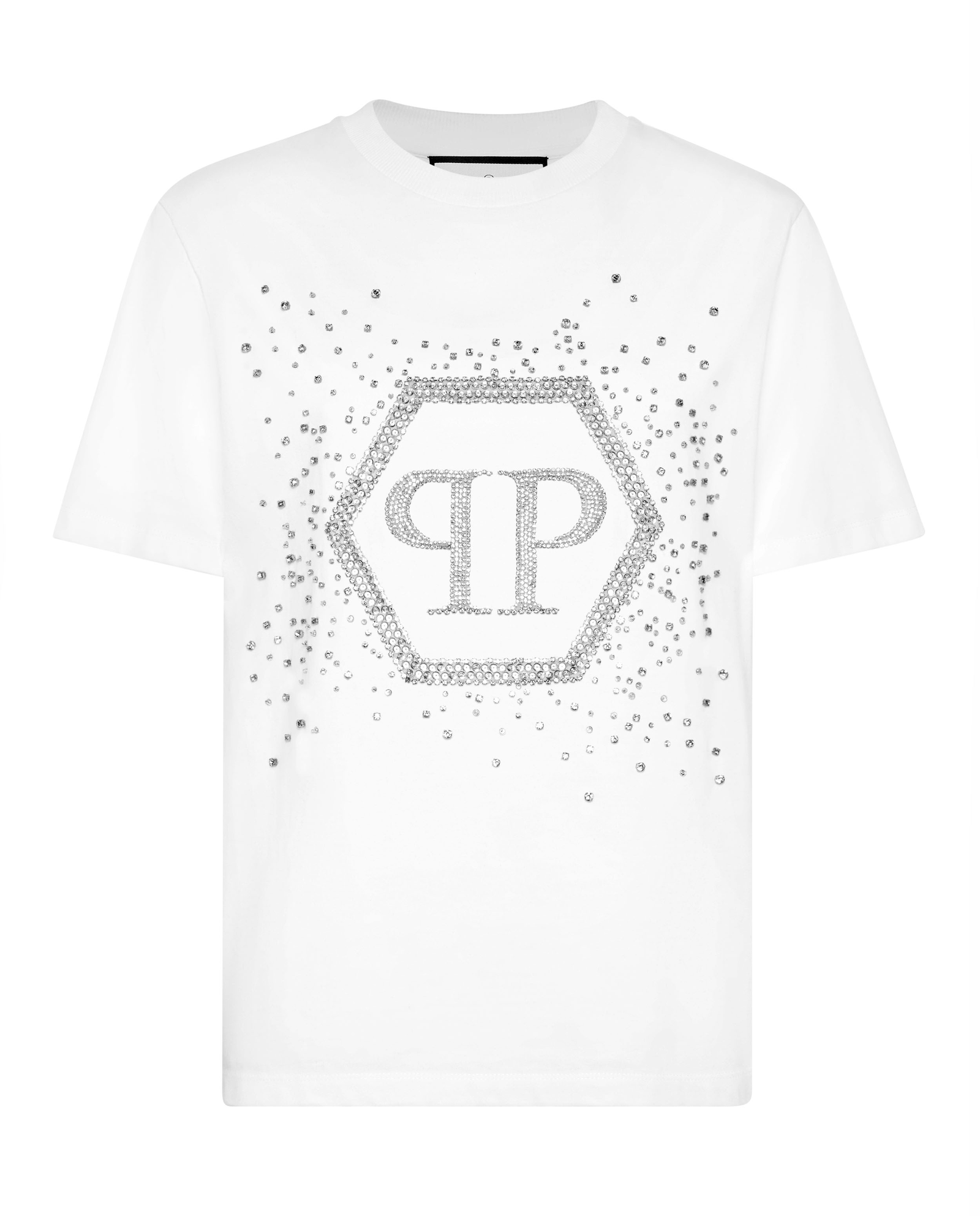 Biała koszulka Hexagon Man Fit - Image #1