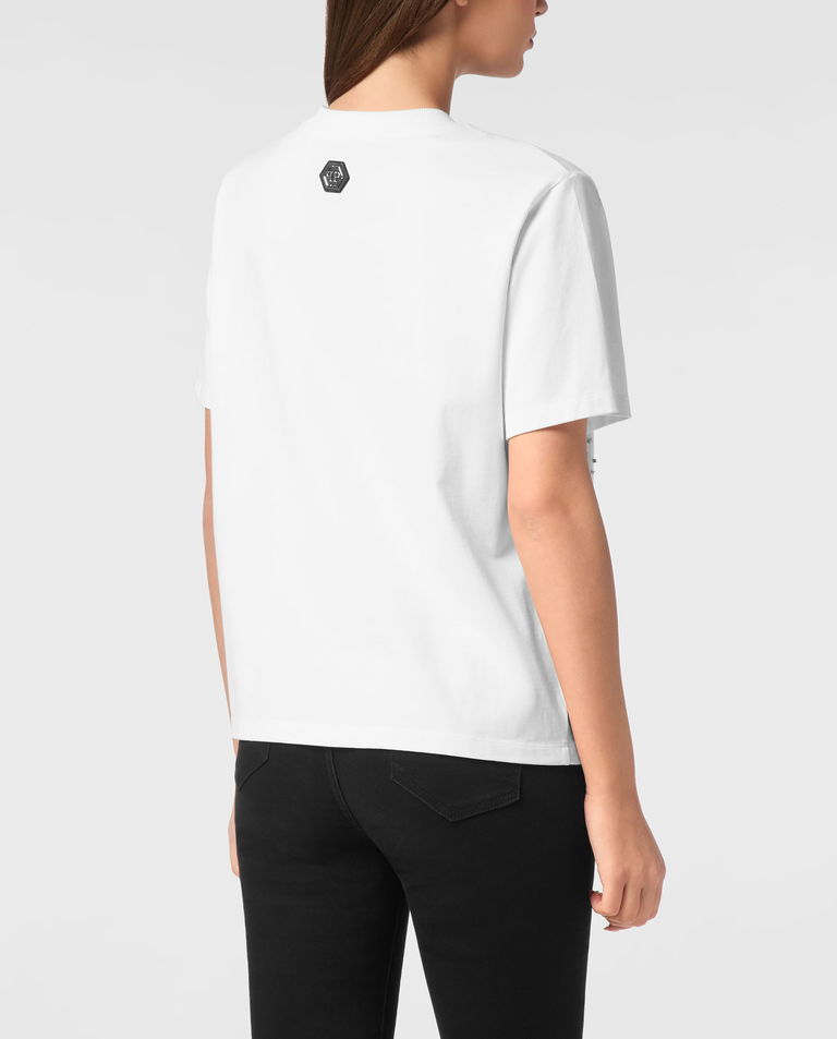 Biała koszulka Hexagon Man Fit - Image #3