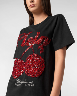 Czarna koszulka Man Fit Cherries - Image #4