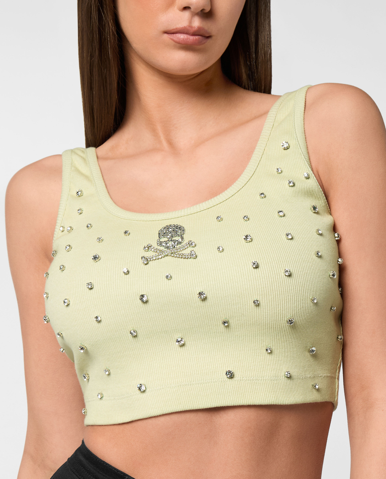 Zielony tank top Stones - Image #4