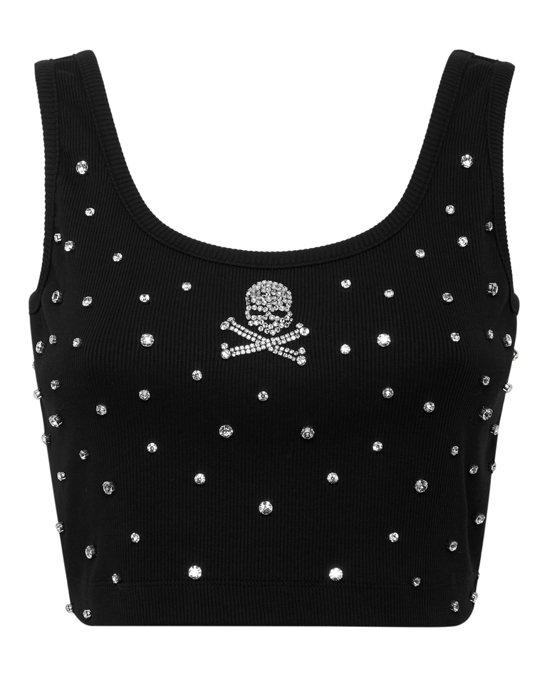Czarny tank top Stones - Image #1