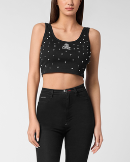 Czarny tank top Stones - Image #0