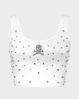 Biały tank top Stones - Image #0