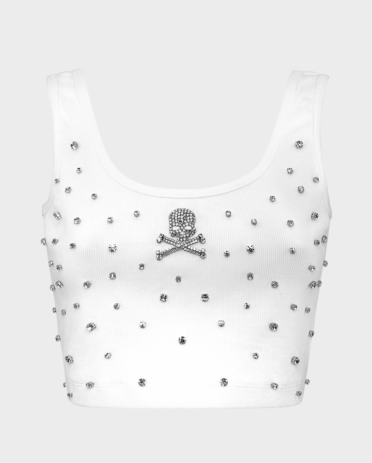 Biały tank top Stones