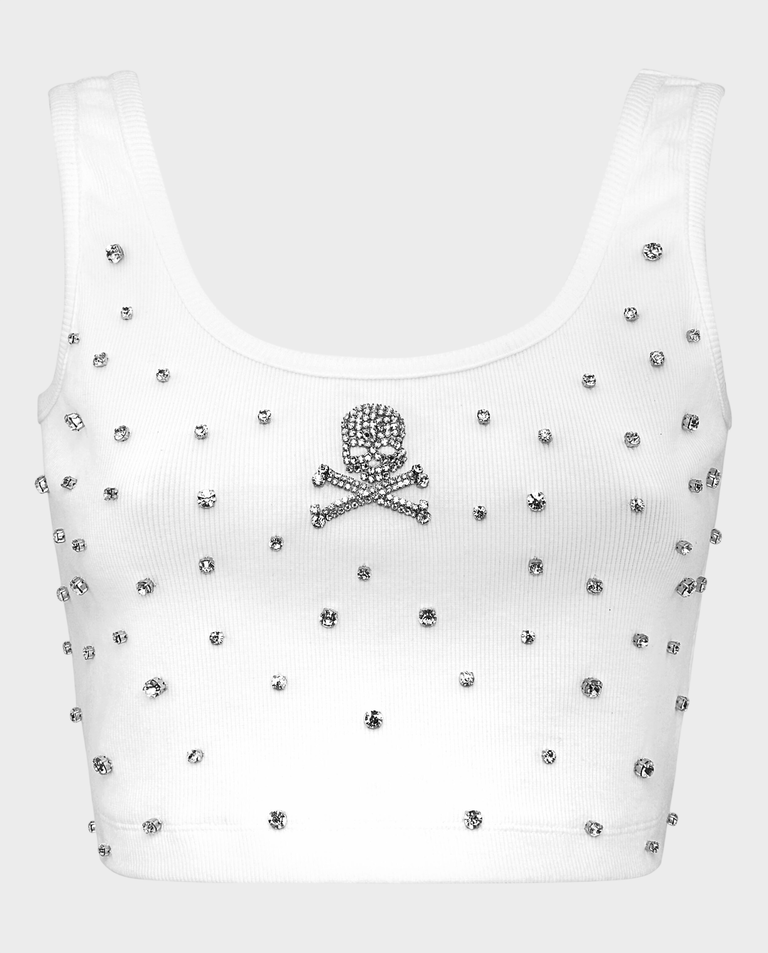 Biały tank top Stones
