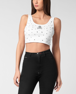 Biały tank top Stones - Image #0