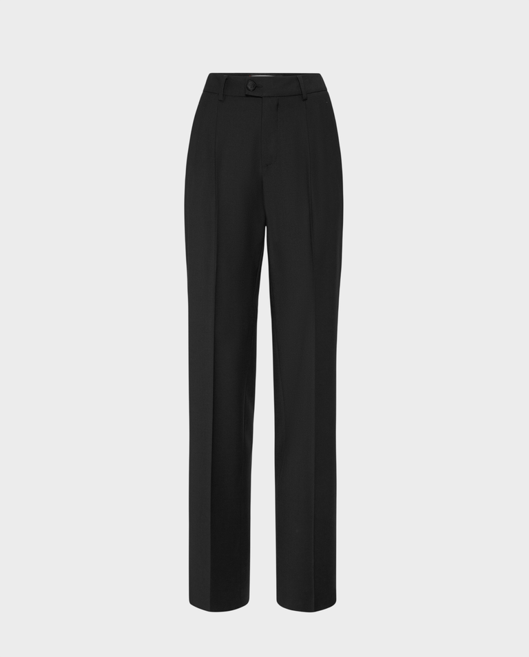 Czarne spodnie w kant