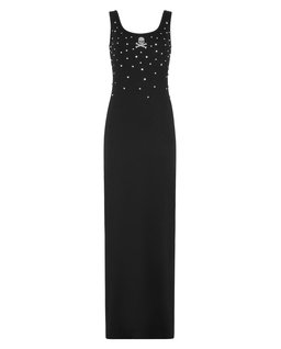 Czarna sukienka maxi Stones - Image #1