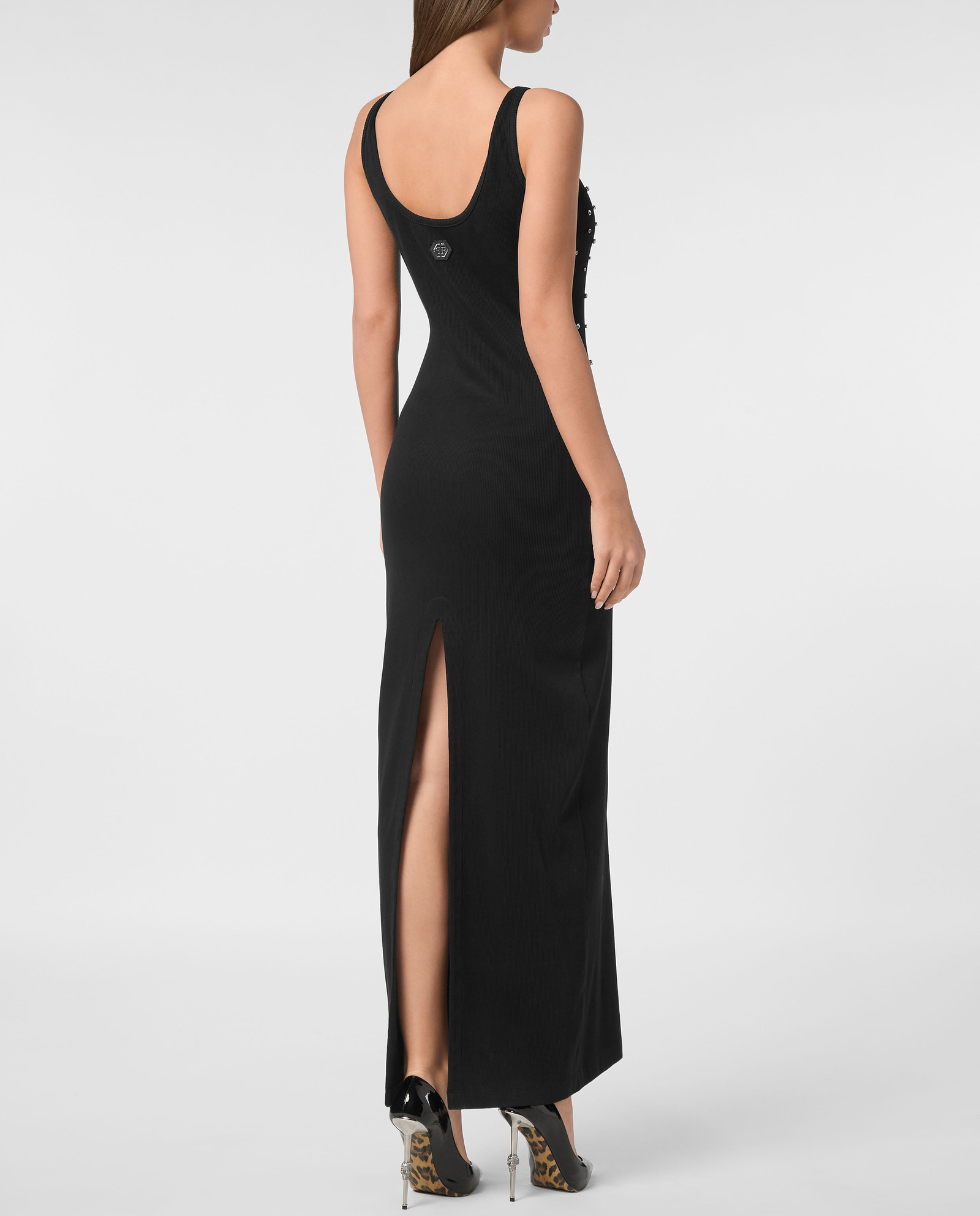 Czarna sukienka maxi Stones - Image #2