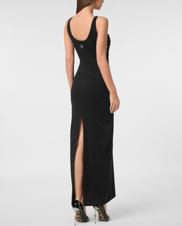 Czarna sukienka maxi Stones - Image #2