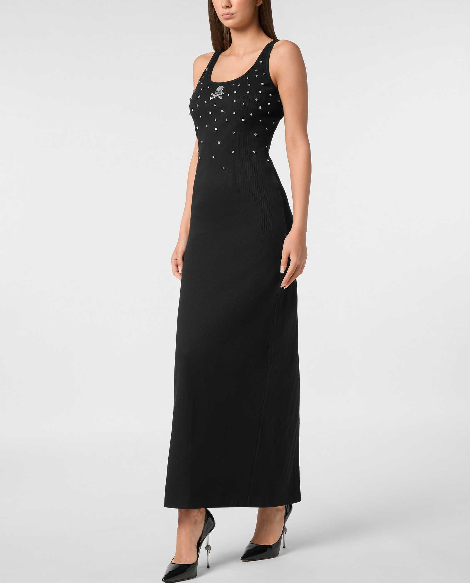 Czarna sukienka maxi Stones - Image #3