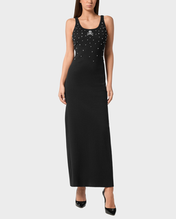 Czarna sukienka maxi Stones - Image #0