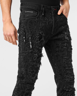 Czarne jeansy Rock Star Tribal Strass - Image #4