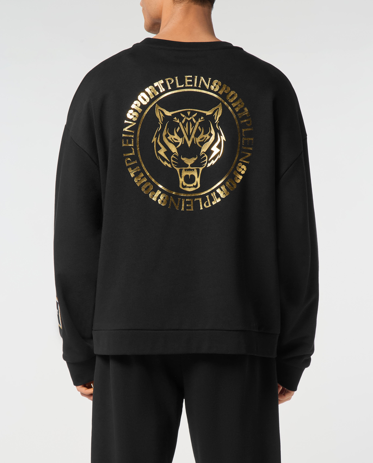 Czarna bluza z okrągłym dekoltem - Image #2