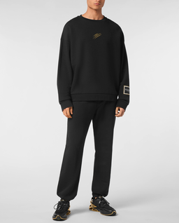 Czarna bluza z okrągłym dekoltem - Image #3