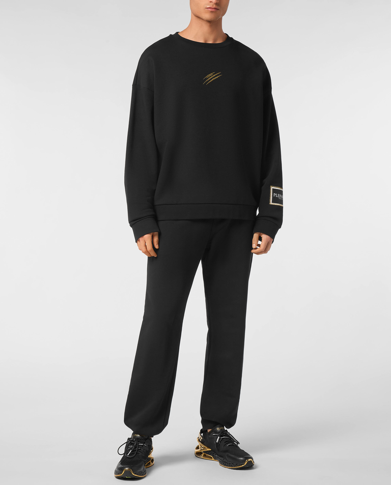 Czarna bluza z okrągłym dekoltem - Image #3