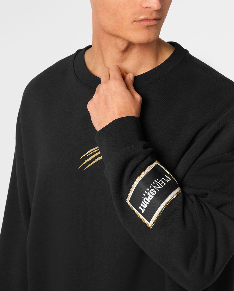 Czarna bluza z okrągłym dekoltem - Image #5