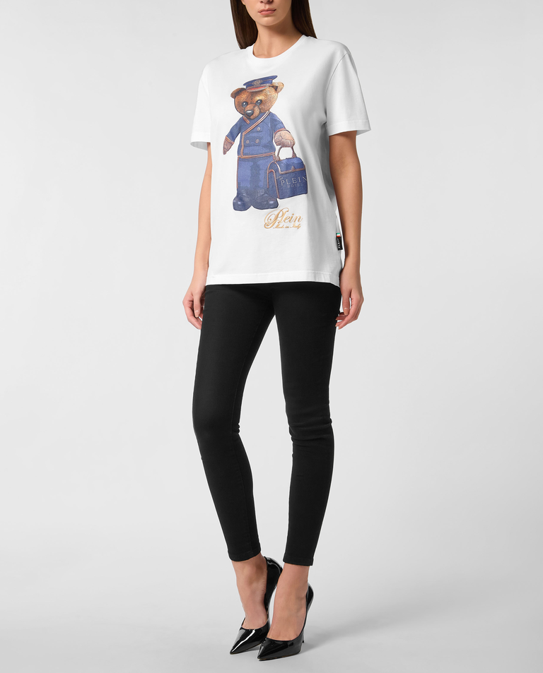 Biały t-shirt Teddy Doorman - Image #3