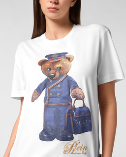 Biały t-shirt Teddy Doorman - Image #4