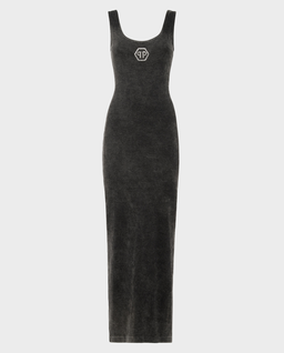 Szara sukienka maxi - Image #1