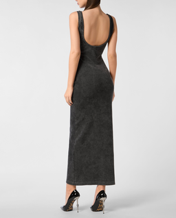 Szara sukienka maxi - Image #2