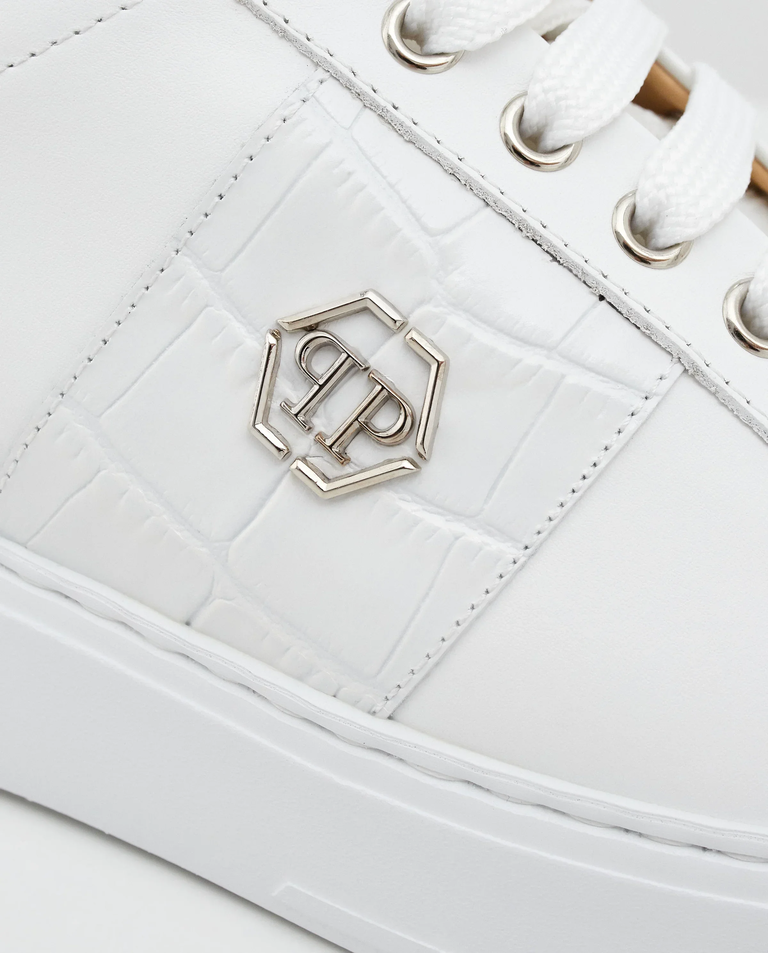 Białe skórzane sneakersy Lo-Top Hexagon - Image #4