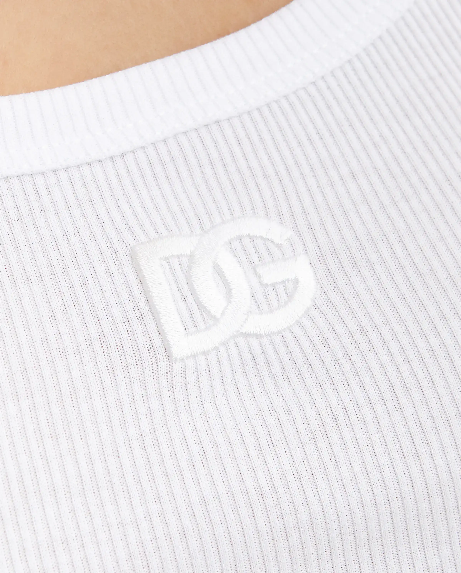 Biały top z logo - Image #4