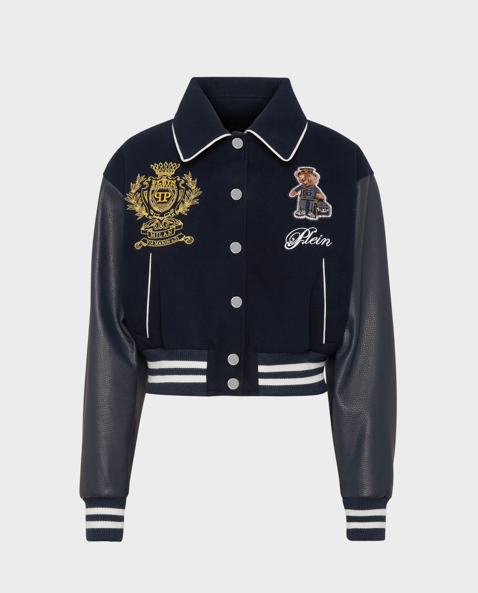 Granatowa bomberka College Bomber Teddy - Image #0