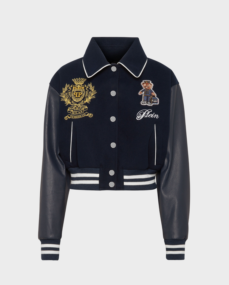 Granatowa bomberka College Bomber Teddy