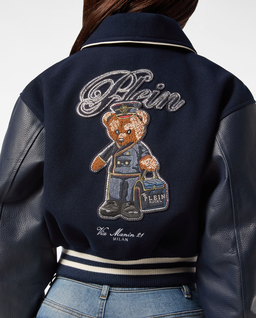 Granatowa bomberka College Bomber Teddy - Image #4