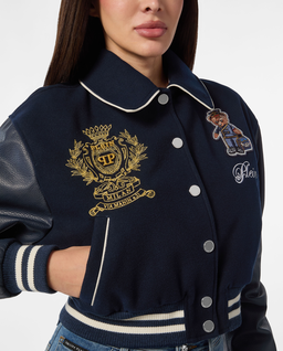 Granatowa bomberka College Bomber Teddy - Image #5