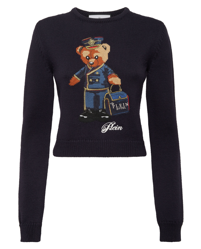 Granatowy sweter Teddy Doorman - Image #1