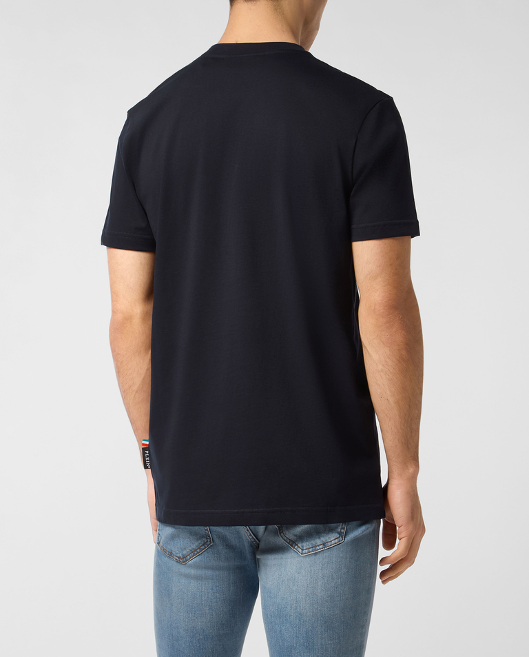 Granatowy t-shirt z nadrukiem Money - Image #3