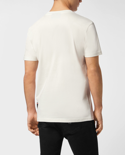 Biały t-shirt z nadrukiem Money - Image #2