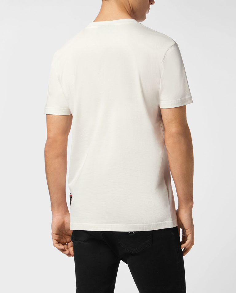 Biały t-shirt z nadrukiem Money - Image #2