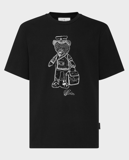 Czarny t-shirt z misiem Teddy Bear - Image #0