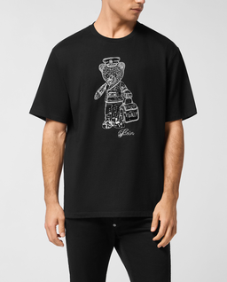 Czarny t-shirt z misiem Teddy Bear - Image #1
