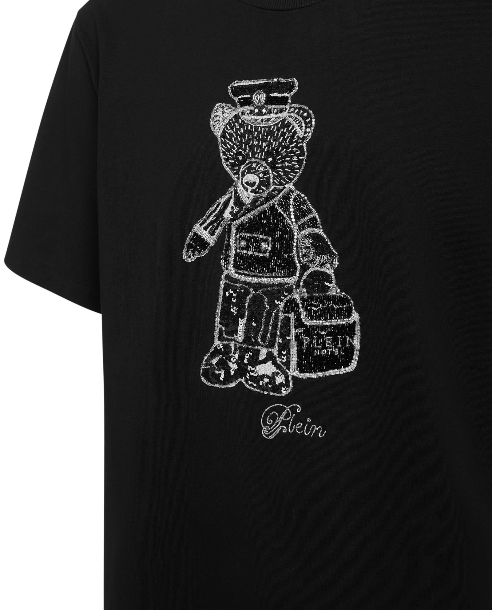 Czarny t-shirt z misiem Teddy Bear - Image #4