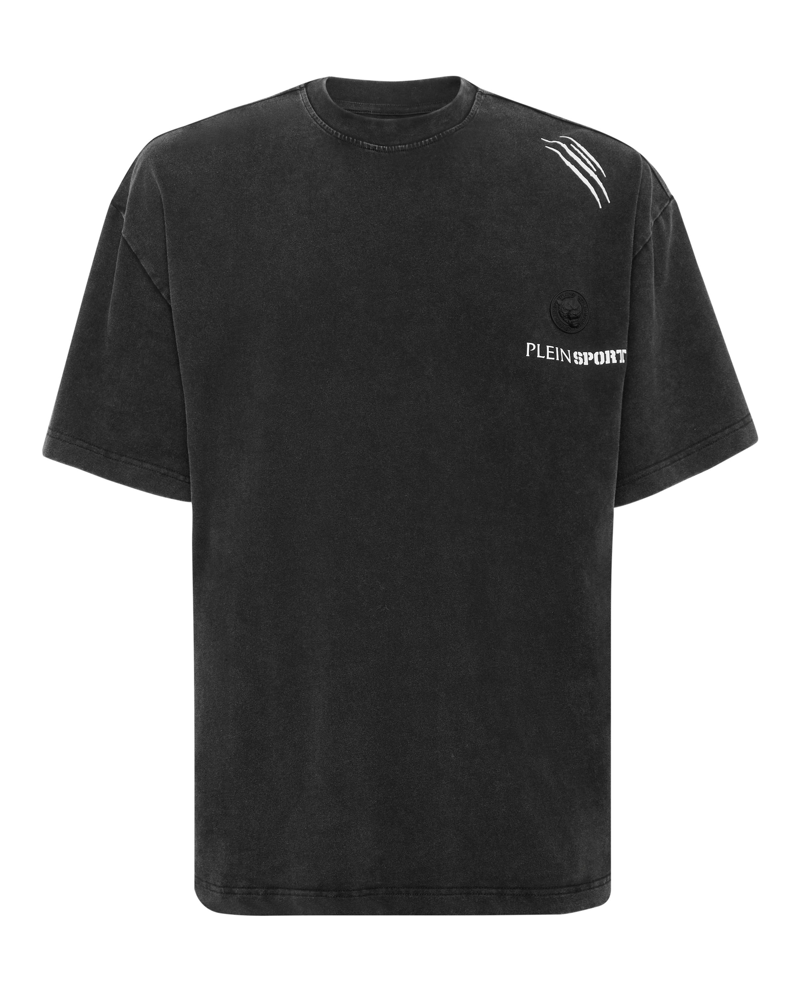 Czarny t-shirt o luźnym kroju - Image #1
