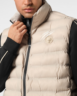 Kremowa dwustronna kamizelka puchowa - Image #4